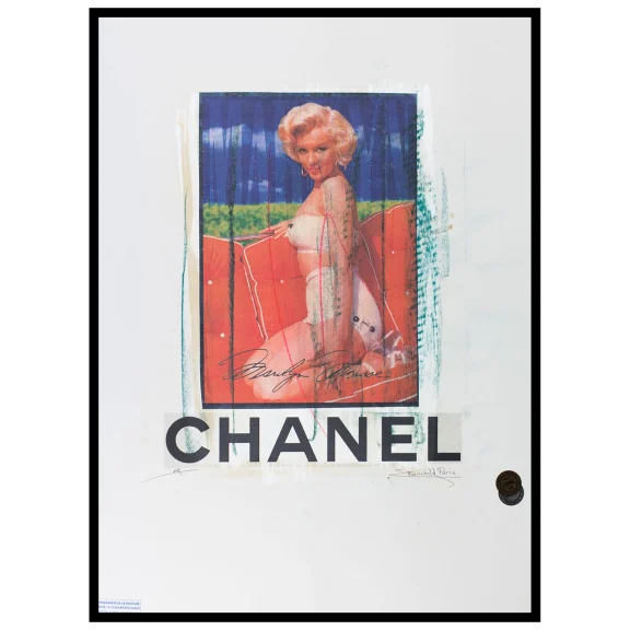 Fairchild Paris Vintage Chanel Marilyn Monroe - 14" x 18" Framed Print