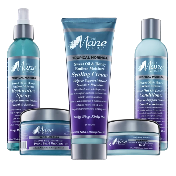 The Mane Choice Tropical Moringa Sweet Oil & Honey Endless Moisture 5-Pc Bundle