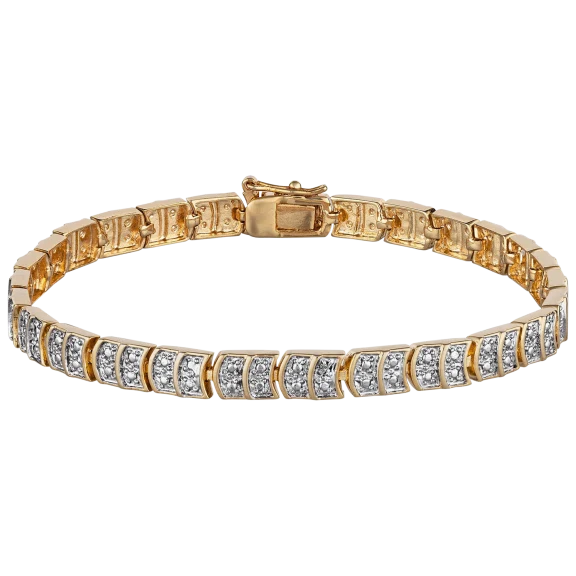 Tamborat Diamond Accent Gold Tennis Bracelet