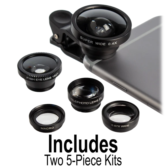 2-Pack: Power-to-Go 5-in-1 Universal Lens Kit Bundle