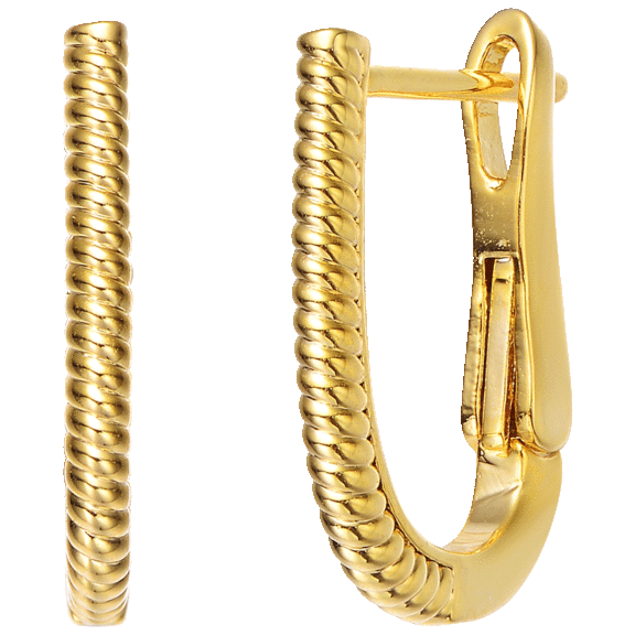 RelavenO Elegant 17mm U Shaped Hoop Earrings