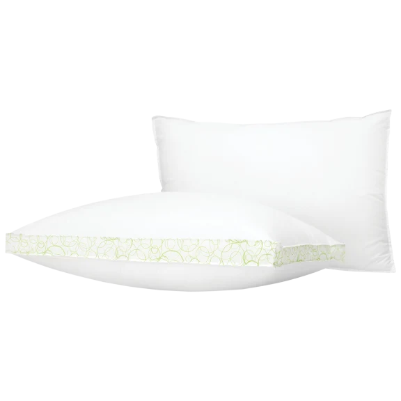 2-Pack: EcoPEDIC Firm Density Bed Pillow with Cotton Cover