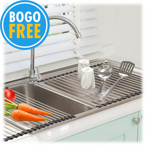 2-Pack: Madison York Roll Up Kitchen Sink Drying Rack