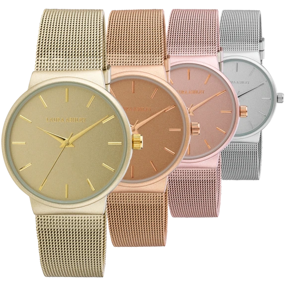 Laura Ashley Ladies Minimalist Mesh Band Watch