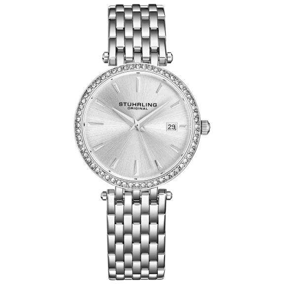 Stührling Women's Quartz 40mm Silver Bracelet Watch