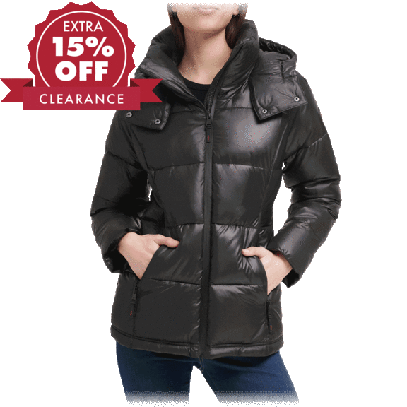 Kenneth Cole Hooded Quilted Puffer