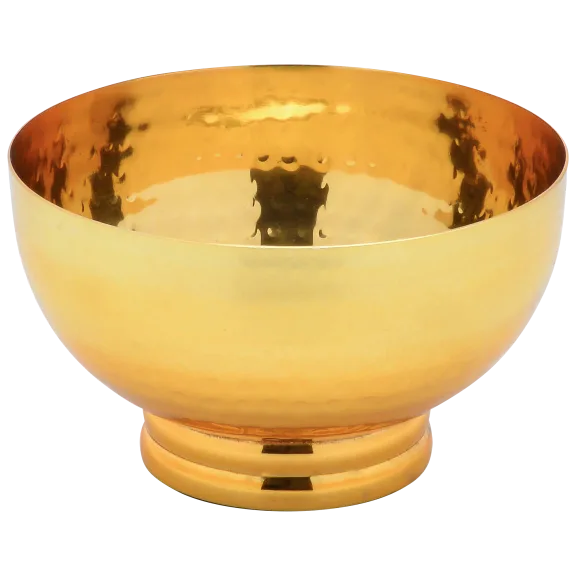 Cheer Collection Gold Plated Decorative Bowl & Gold Colored Metal Serving Dish