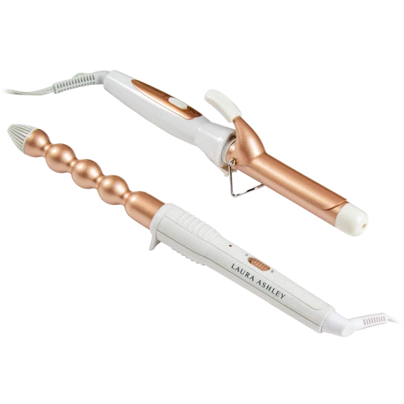 Laura Ashley 2-Piece Hair Wand Set (1" Wand, 1" Beach Waves)