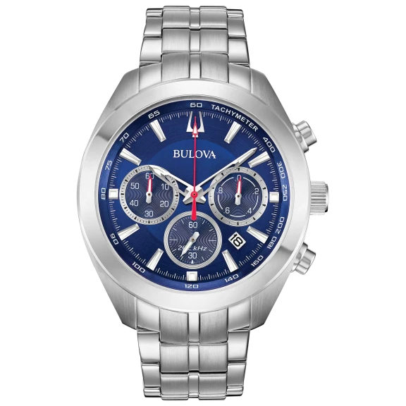 Bulova Quartz Men's Chronograph Watch in Stainless Steel