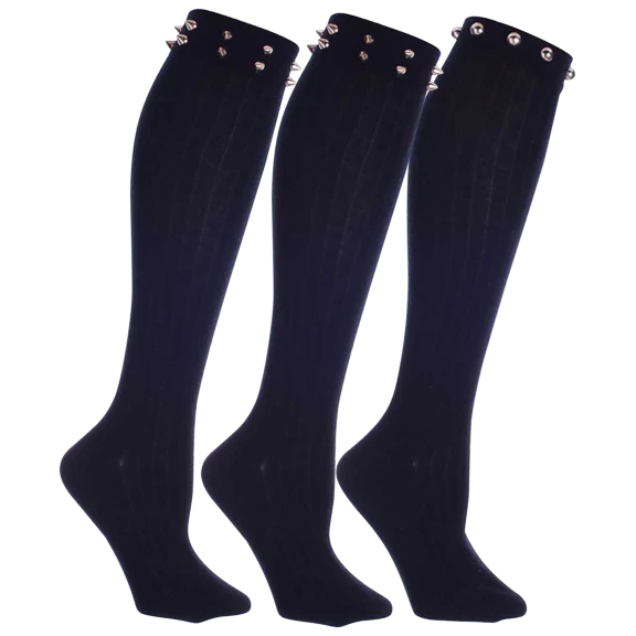 3-Pack: MinxNY Studded Boot Sock Bundle