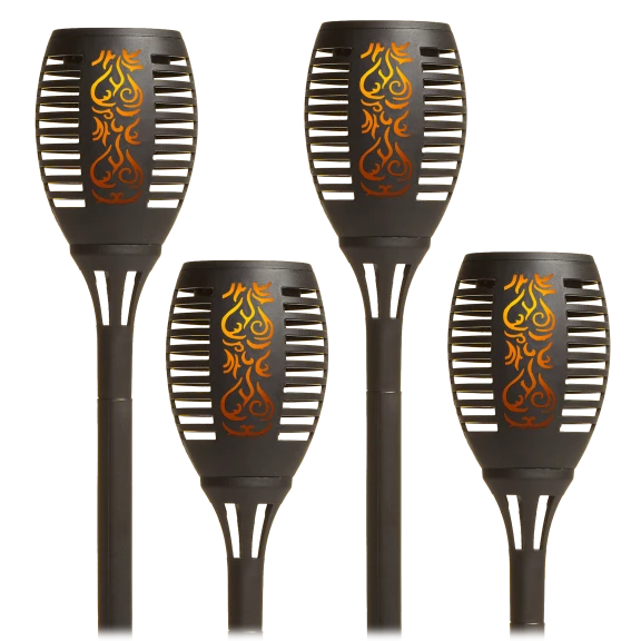4-Pack: SALB Solar Powered Outdoor LED Torch Lights