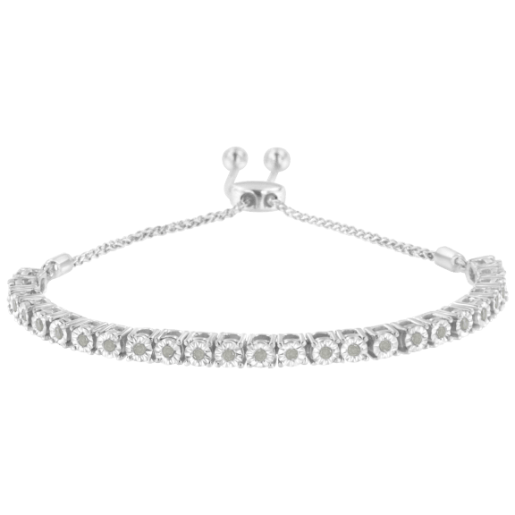 Haus of Brilliance .925 Sterling Silver 1/4 Carat TW Diamond Tennis Bracelet