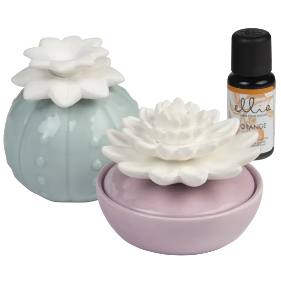 Ellia Porcelain Aromatherapy Diffuser with Essential Oil