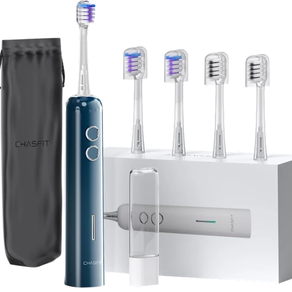 Chasfit Oscillating Sonic Toothbrush with 4 Brush Heads