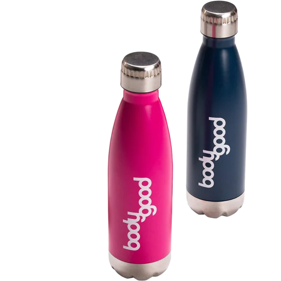 2-Pack: Bodygood 17 oz Insulated Stainless Steel Water Bottles