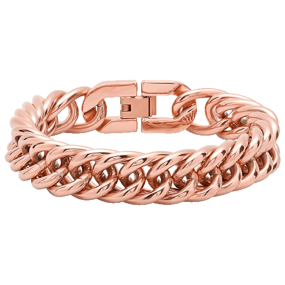 Steeltime Ladies Large Chain Link Bracelet
