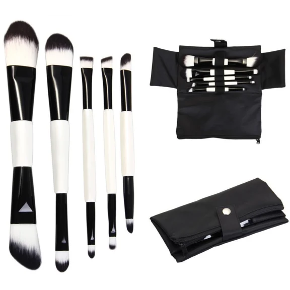 Zoë Ayla 5-Piece Professional Makeup Brush Set with Travel Case