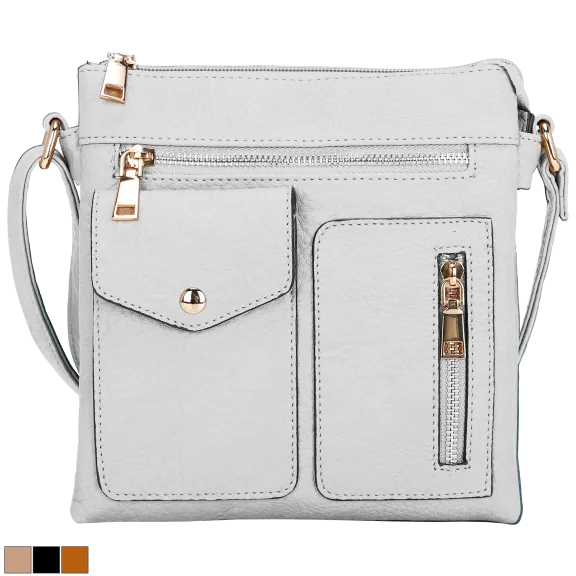 La Terre Vegan Leather Crossbody Messenger Bag