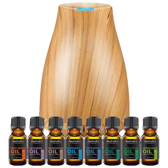 Aesthetics Naturals Ultrasonic Wood-finish Aroma Diffuser with Essential Oils