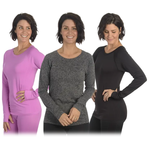 Maidenform® Women's Crew Neck Seamless Long Sleeve Top