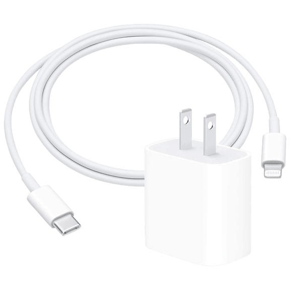 20W Apple Adapter with USB-C to Lightning Cable