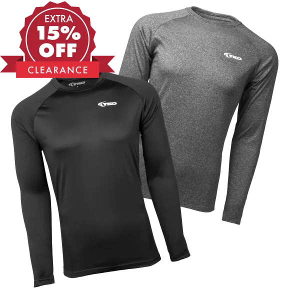 2-Pack: TKO Performance Base Layer Shirts with or without Fleece Lining