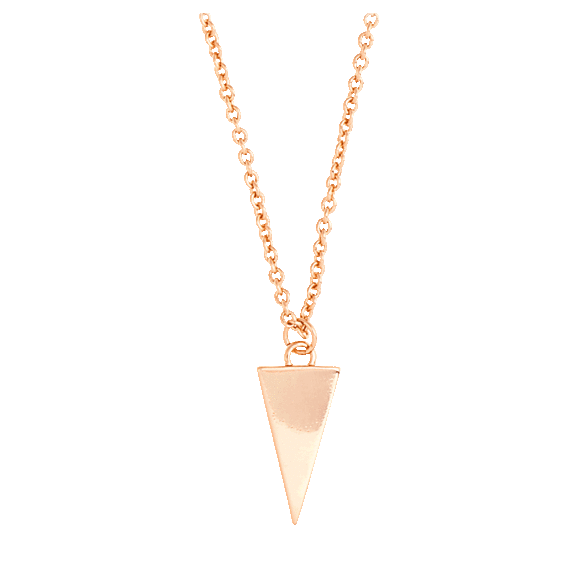 Sole du Soleil 18k Plated Triangle Pendant Necklace