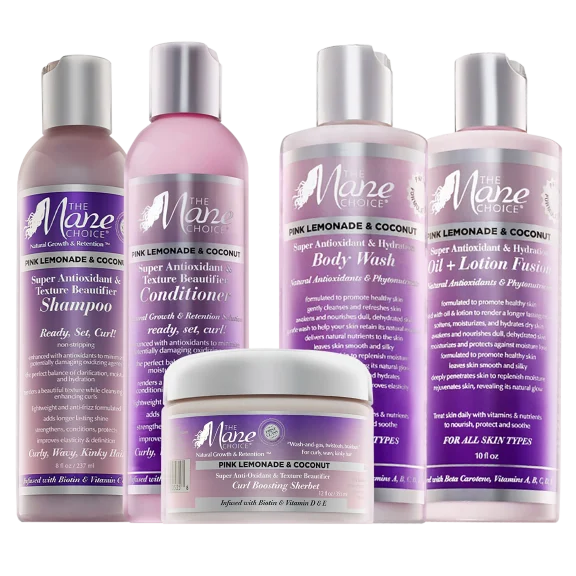 The Mane Choice 5-Piece Pink Lemonade and Coconut Hair & Body Collection