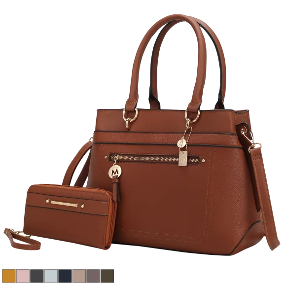 MKF Collection Gardenia Vegan Leather Tote Bag with Wallet by Mia K