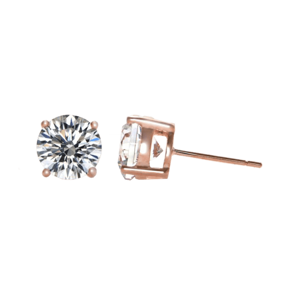 Megan Walford Lab Created Diamond Solitaire Earrings