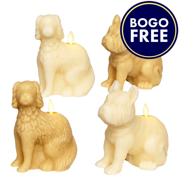 BOGO FREE: Luminara Flameless Dog-Shaped Candle
