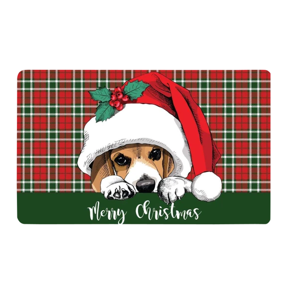 J&V Textiles Merry Christmas Anti-Fatigue Holiday Kitchen Mat