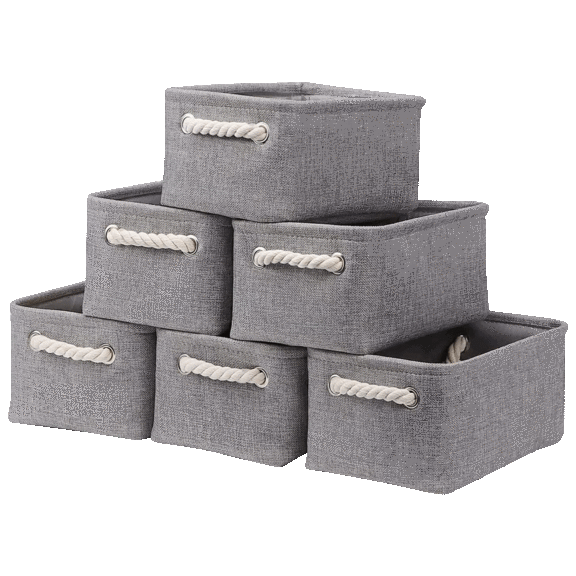 6-Piece Set: Pulnimus Collapsible Storage Bin Baskets