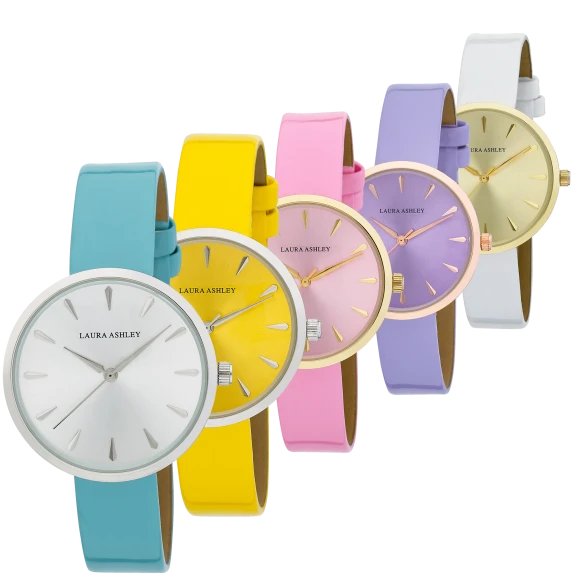 Laura Ashley Ladies Watch With Patent Leather Band