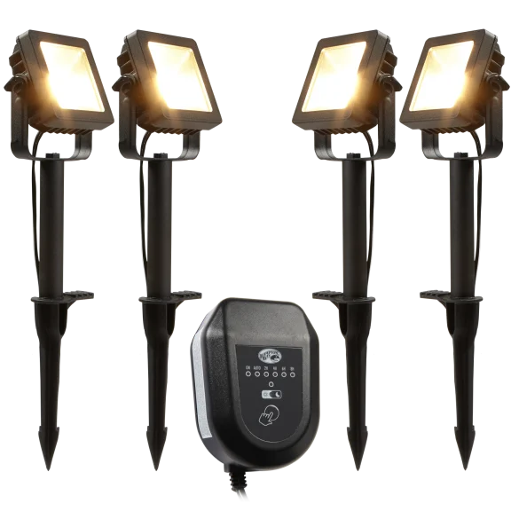 4-Pack: Paradise Low Voltage Outdoor Integrated LED Landscape Floodlights