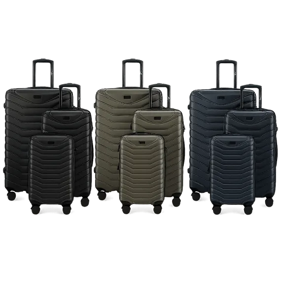 IZOD Phantom 3-Piece Expandable ABS Luggage Set with Built-In Combo Lock