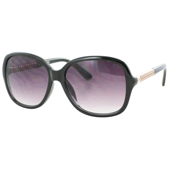 Kay Unger Black Oversized Square Frames and Gradient Smoke Lenses
