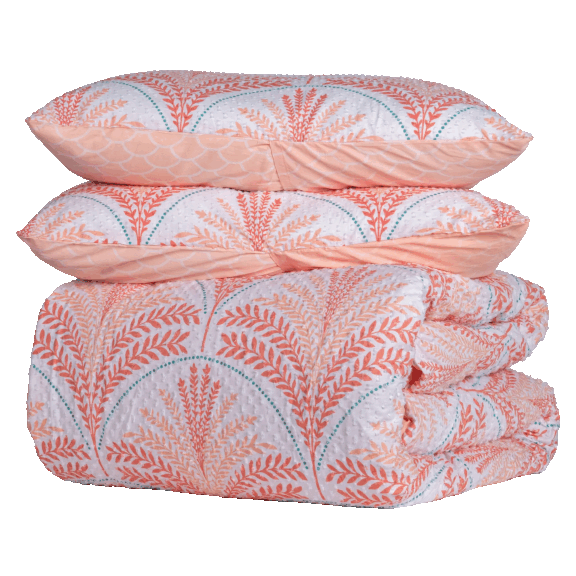 Concierge Collection 100% Cotton Clipped Comforter Set