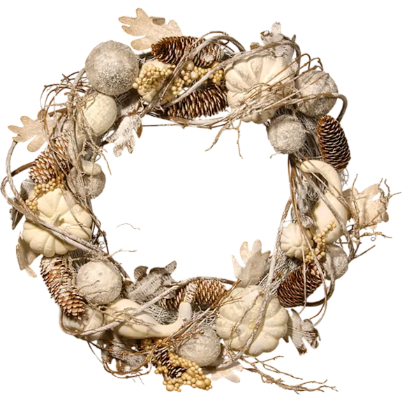 National Tree Company 20" Harvest Wreath with Pumpkin & Ornaments