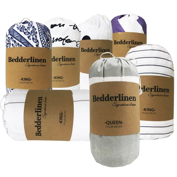Bedderlinen 4-Piece Printed Microfiber Sheets
