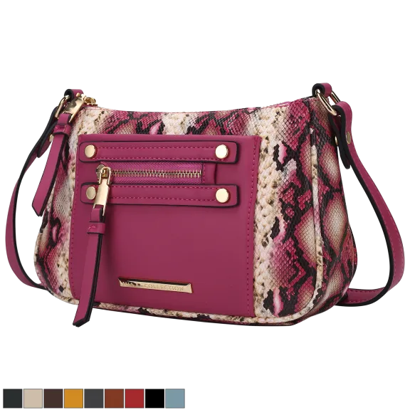 MKF Collection Essie Snake Embossed Vegan Leather Crossbody by Mia K.