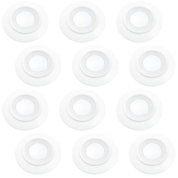 12-Pack: Energetic Lighting 6" Dimmable LED Disk Lights