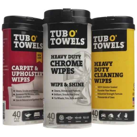 Tub O' Towels 120 Count Wipes Car Cleaning Kit