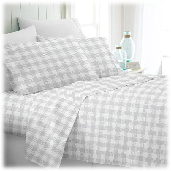 Cloth & Gable Premium 4-Piece Country Plaid Pattern Bed Sheet Set