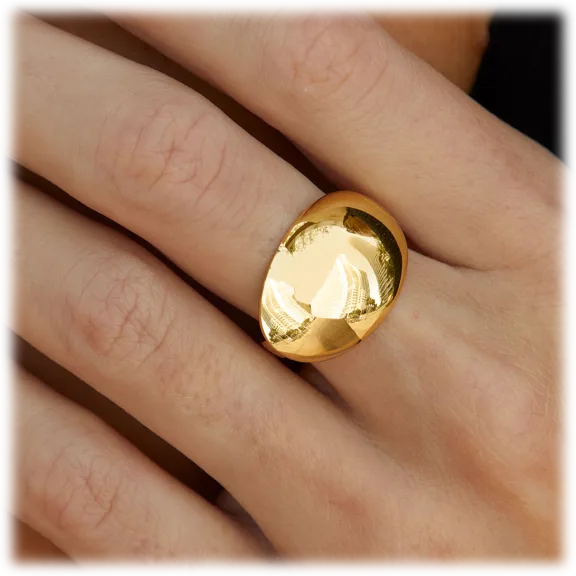 Savvy Cie 14K Gold Dome Fashion Ring