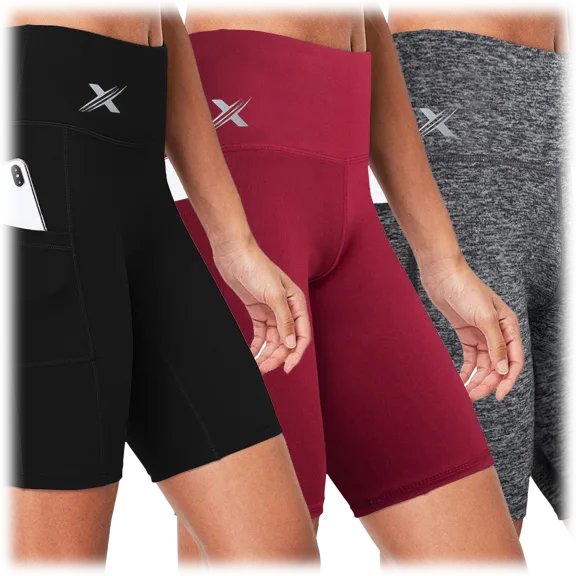 Extreme Fit Women's High Waist Training Running Performance Yoga Shorts