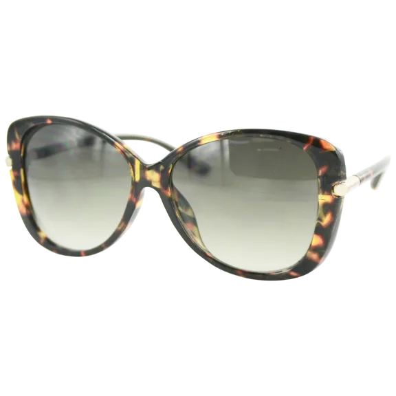 Jones New York Tortoise Oversize Butterfly Frames With Gradient Green Lenses