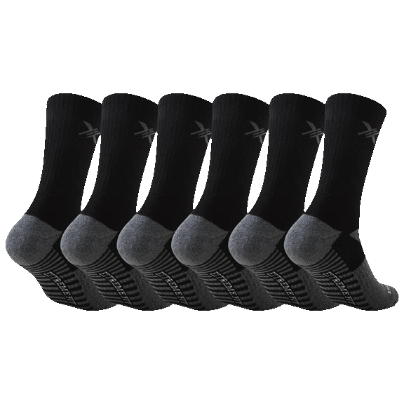 6-Pack: Extreme Fit Dri-Tech Moisture Control Crew Length Socks