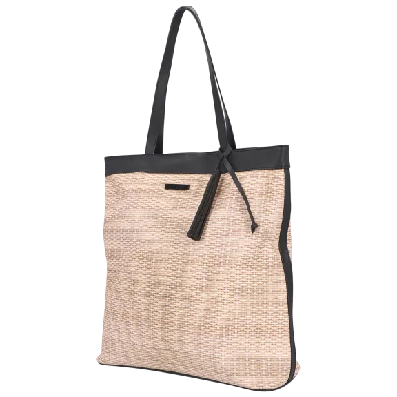 Tahari Straw Printed Newport Tote