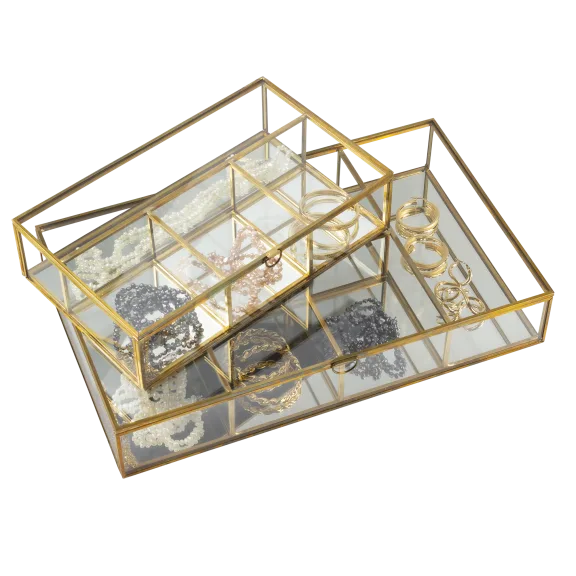 Roost Brass Divided Display Box